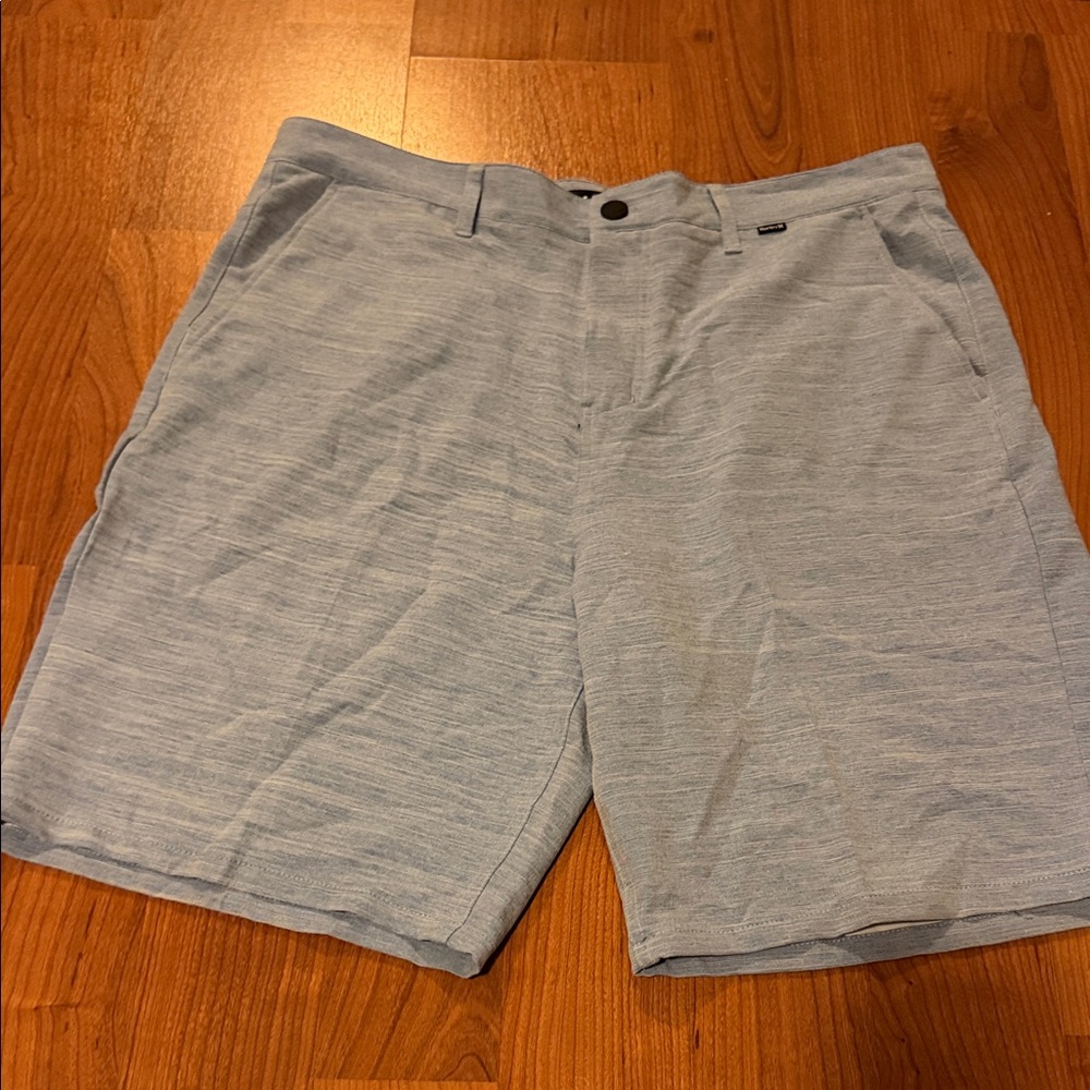 Hurley Men's Sky Blue Flat Front Shorts